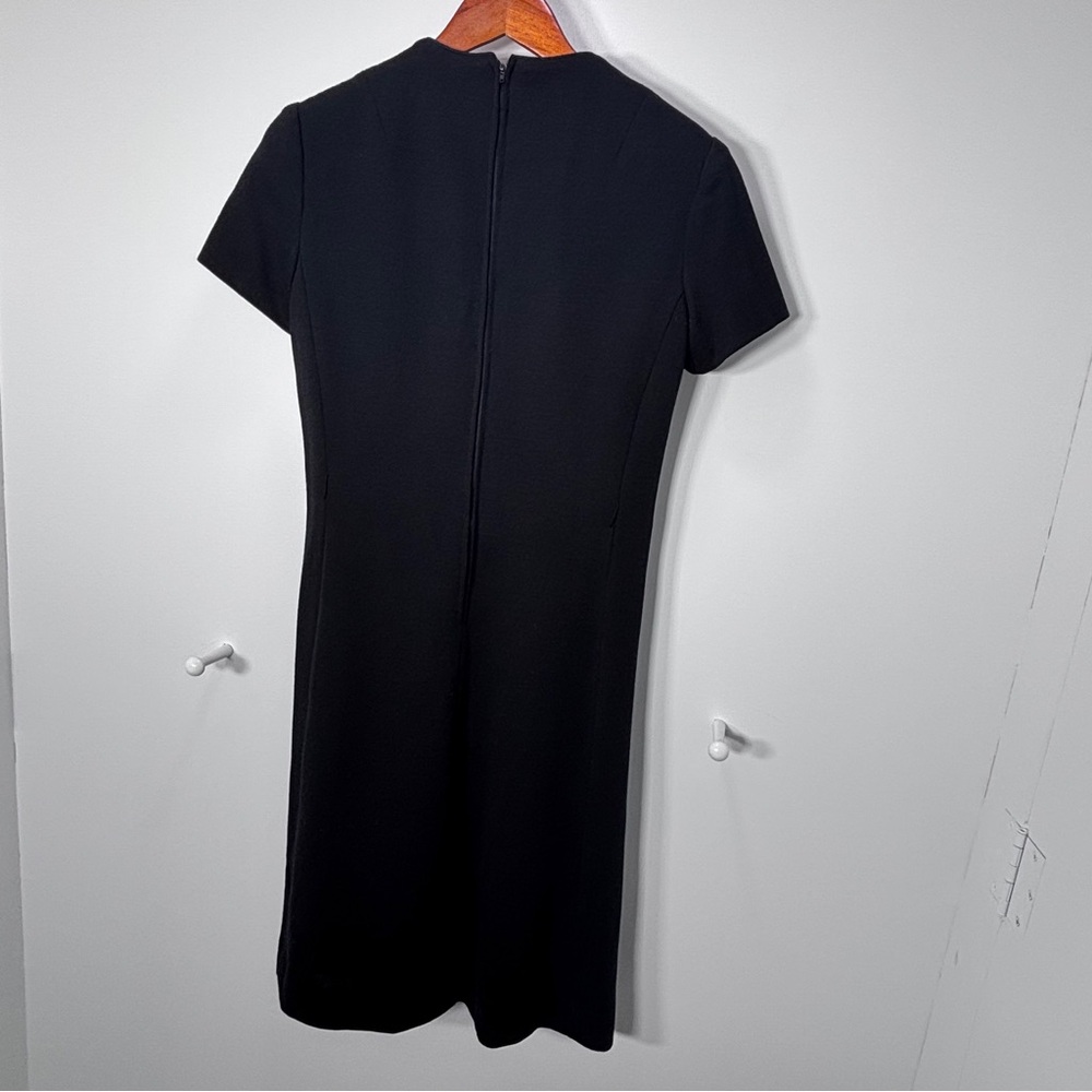 Vintage 60s/70s NWT Black Short Sleeve Dress Women’s Size 8 Belt Loops (no Belt) - Picture 2 of 4